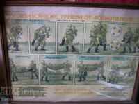 An old large framed military panel