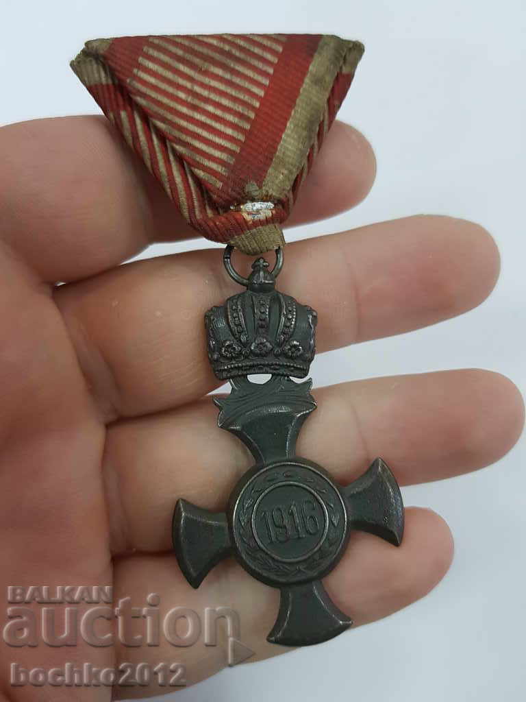 Licitație Medalia Ordinului Militar austriac rară Coroana Franz Joseph 1916