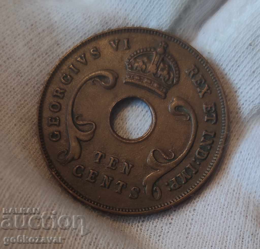 British East Africa 10 cents 1941