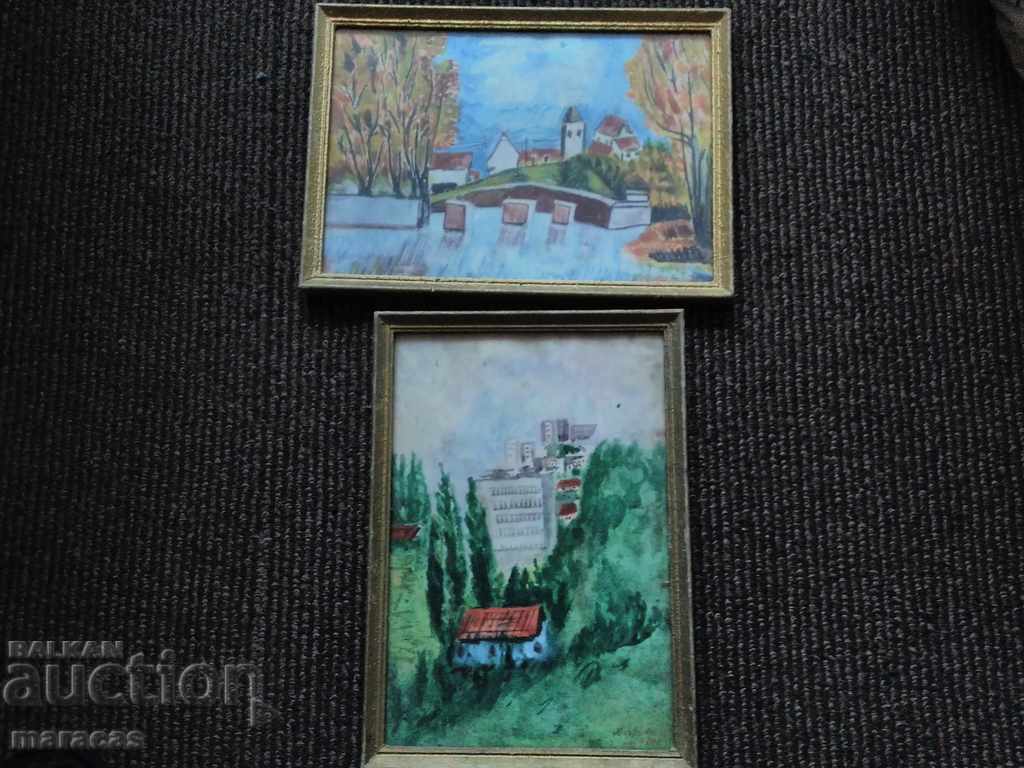 Old pictures and photos in frames