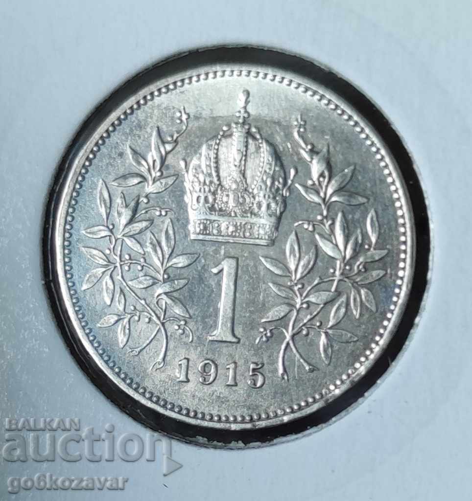 Австрия 1 корона 1915г Сребро UNC