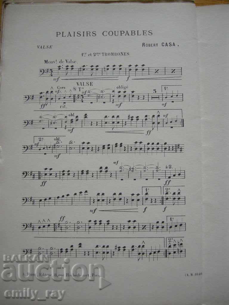 Sheet music / scores - Plaisirs Coupables - Robert Casa - 6 Sheet music / scores - Plaisirs Coupables - Robert Casa - 6