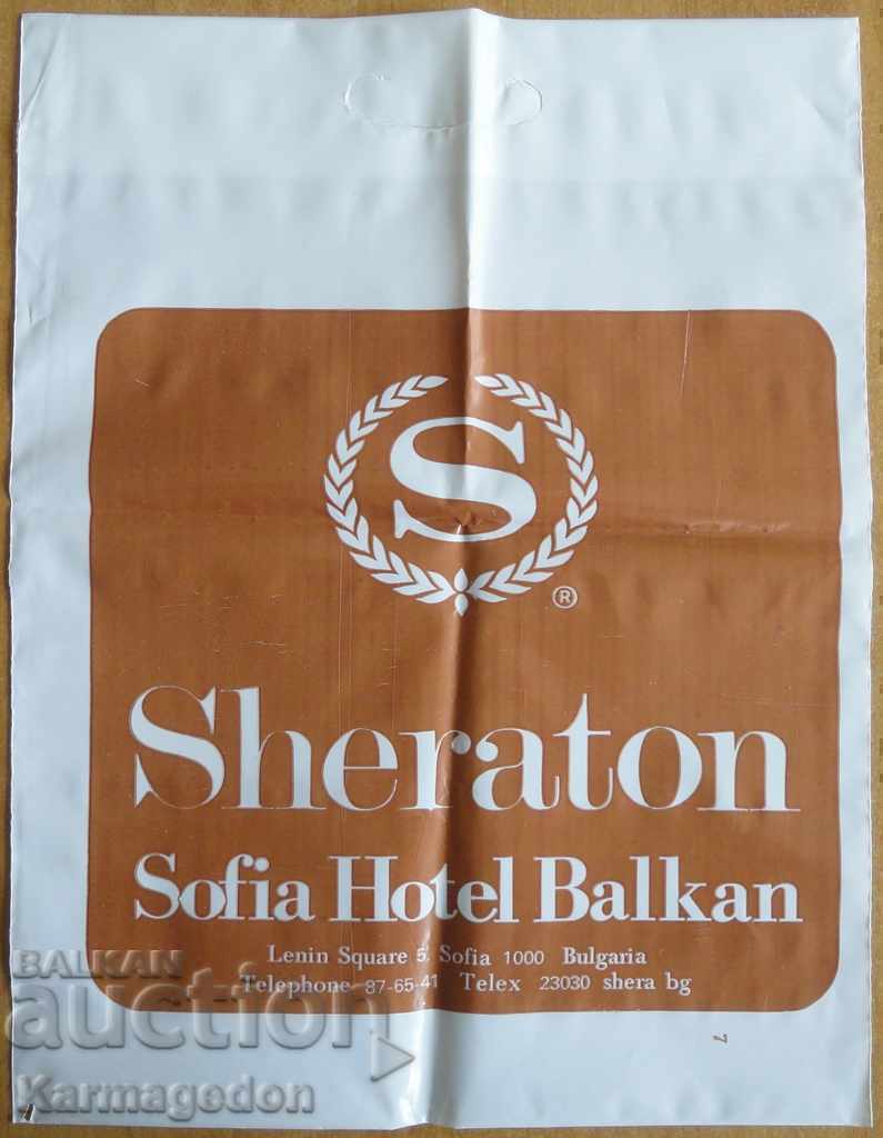Рекламна торбичка на Хотел Шератон от 80-те години