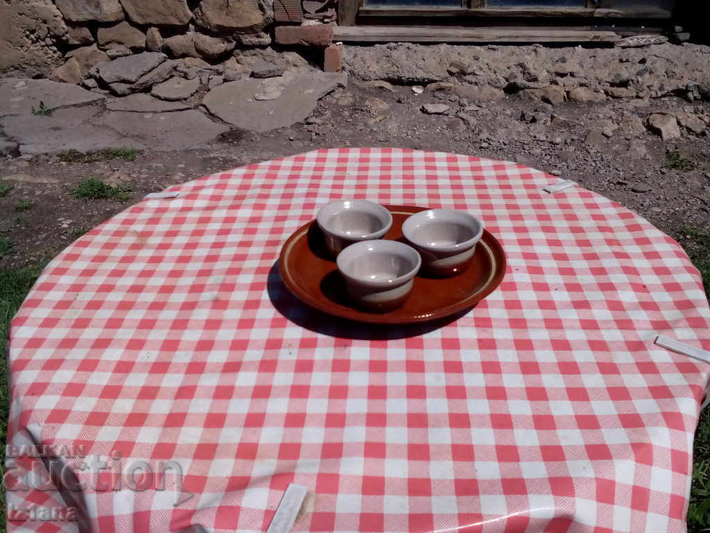 Old ceramic set with price 22.00 BGN | € 11.25
