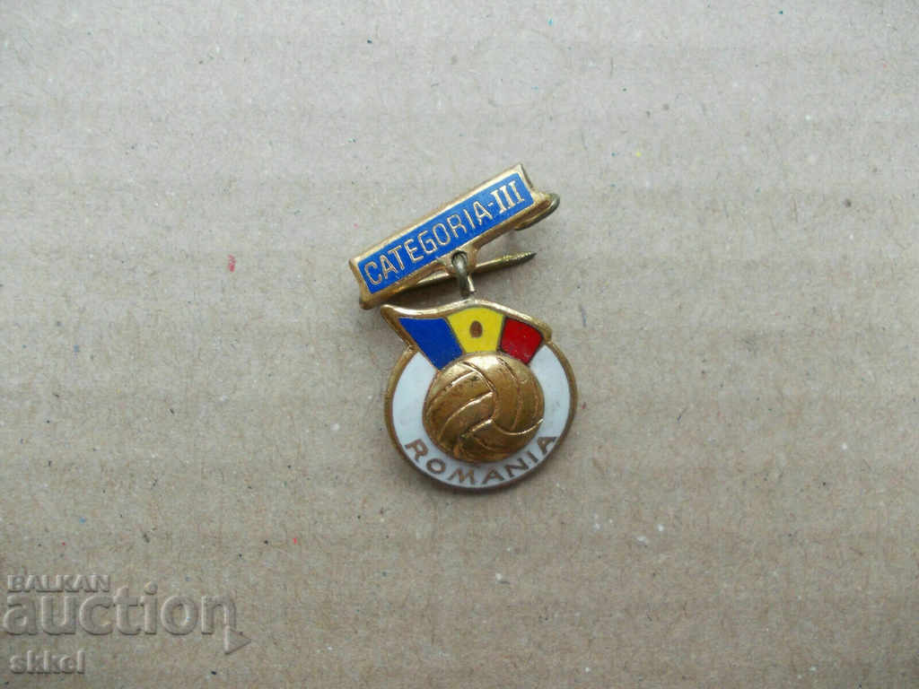 Футболна значка Румъния федерация стара 2 футболен знак