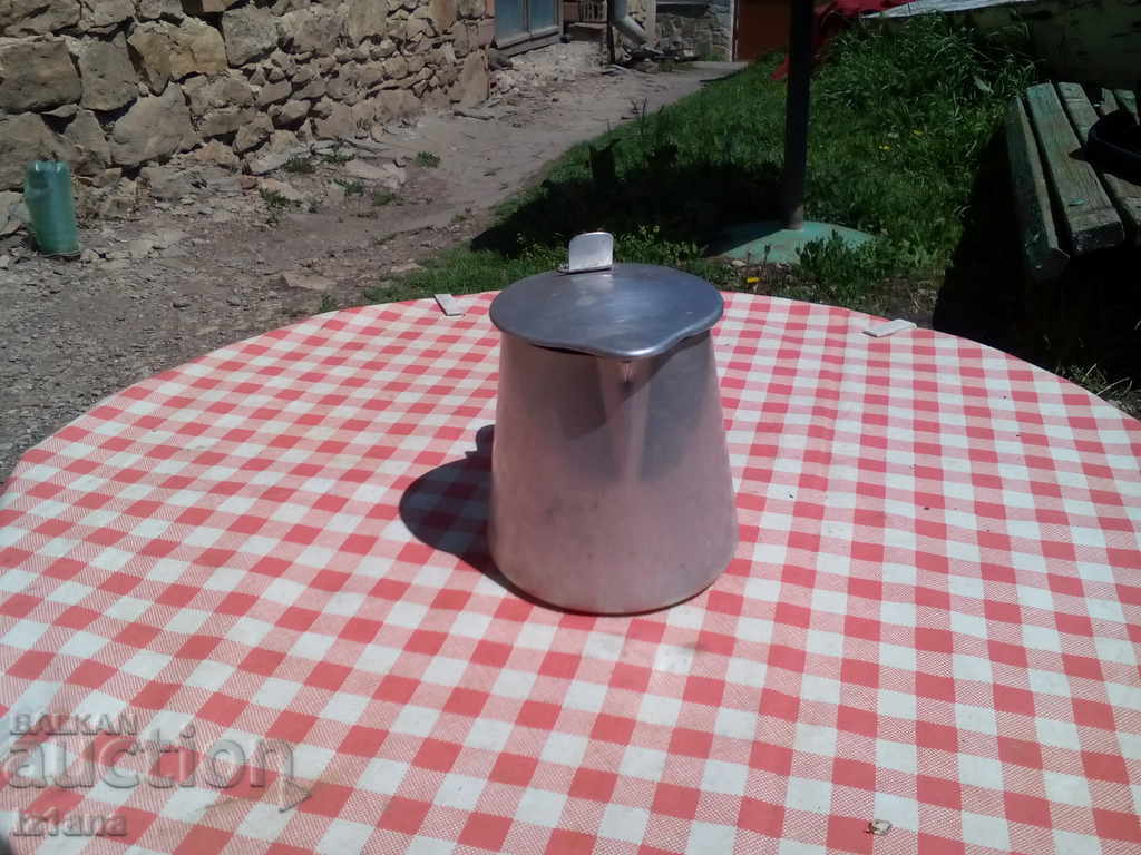 Old aluminum kettle, cezve with price 22.00 BGN | € 11.25 Old aluminum kettle, cezve with price 22.00 BGN | € 11.25