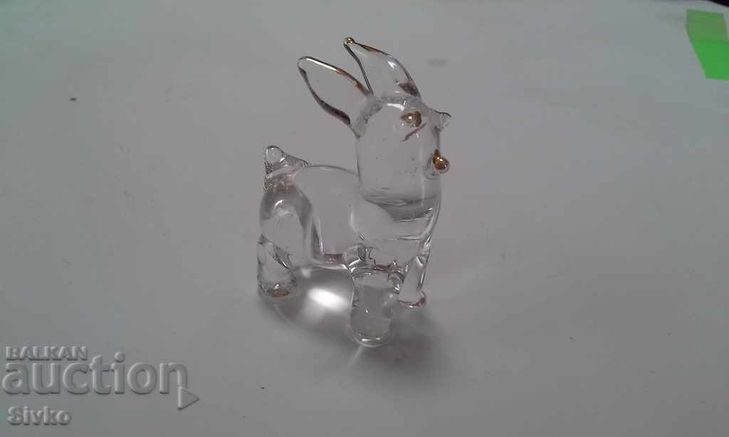 Glass figurine with gilded animal with price 1.99 BGN | € 1.02 Glass figurine with gilded animal with price 1.99 BGN | € 1.02