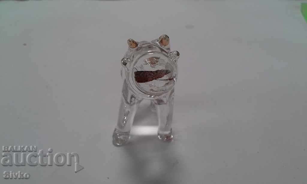 Auction  Glass figurine with gilded collection