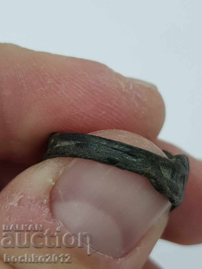 Rare original German ring with snakes and skull WWII - 6