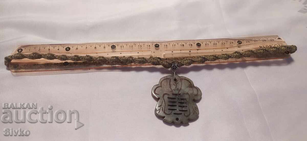 Auction Jade Necklace Engraved Auction Jade Necklace Engraved