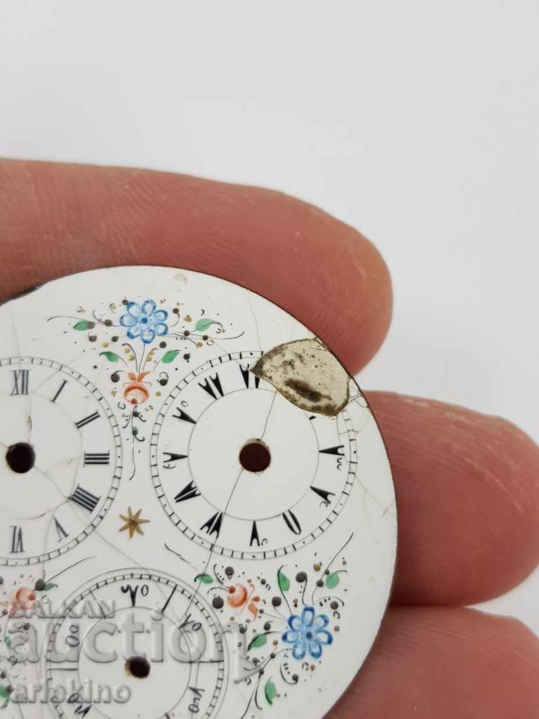 Ένα σπάνιο πρωτότυπο καντράν για ένα τουρκικό ρολόι του 19ου αιώνα με τιμή 65.00 BGN | € 33.23 Ένα σπάνιο πρωτότυπο καντράν για ένα τουρκικό ρολόι του 19ου αιώνα με τιμή 65.00 BGN | € 33.23