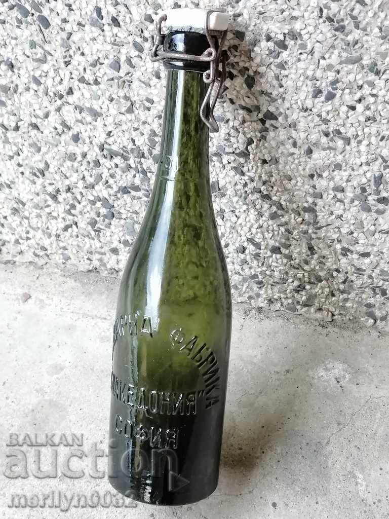 Old beer bottle "MACEDONIA", bottle, glass, RARE - 6 Old beer bottle "MACEDONIA", bottle, glass, RARE - 6