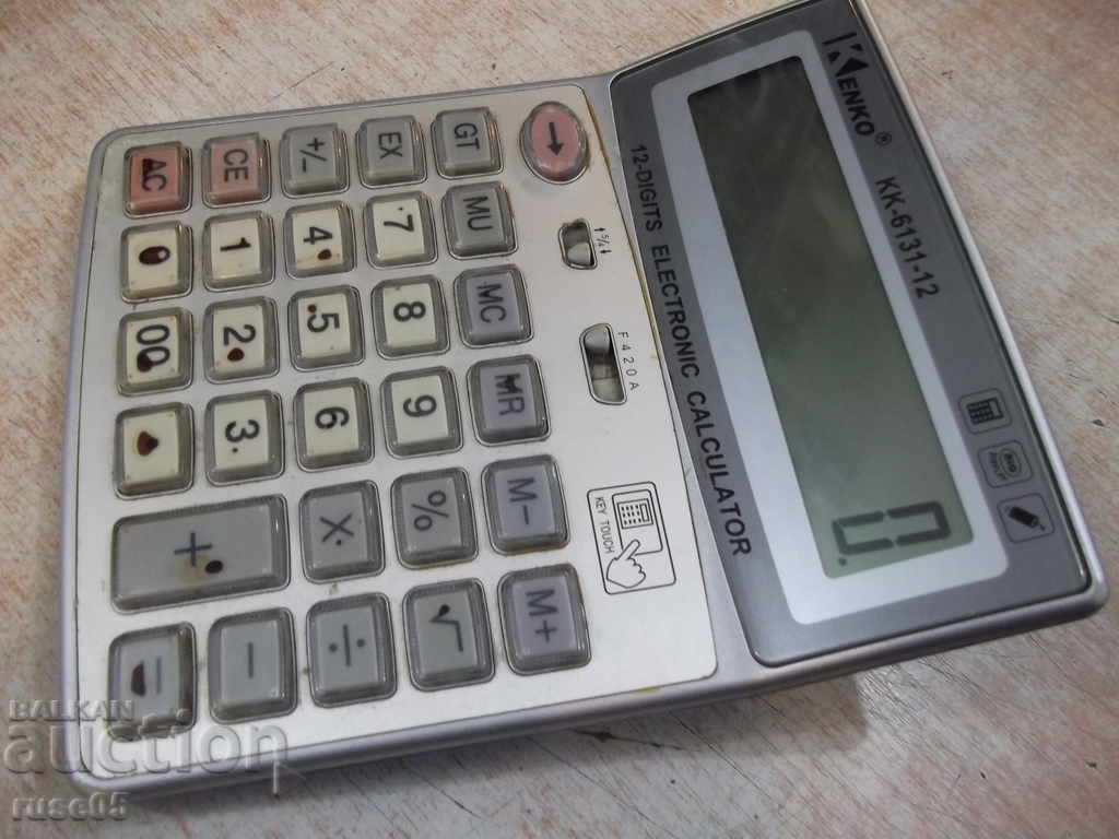 Auction  Calculator "KENKO - KK 6131 - 12" working