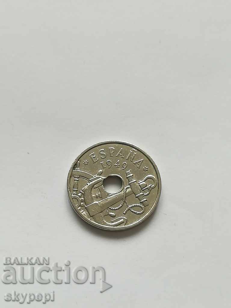 50 centimos 1949 Spania cu preț 7.00 BGN | € 3.58 50 centimos 1949 Spania cu preț 7.00 BGN | € 3.58