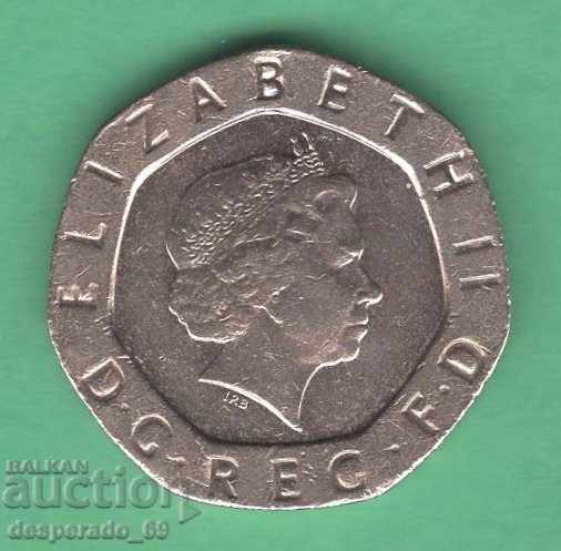 (¯`'•.¸ 20 pence 2005 MAREA BRITANIE ¸.•'´¯) cu preț € 0.50 | 0.98 BGN