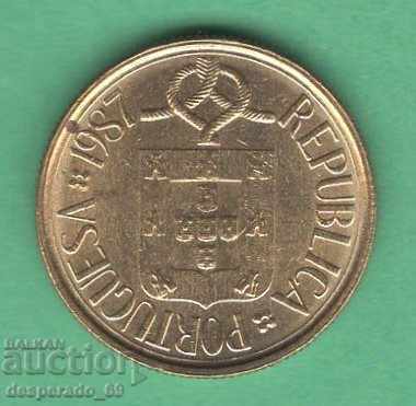 (¯` '• .¸ 1 escudo 1987 PORTUGAL UNC •. •' ´¯) with price 0.50 BGN | € 0.26