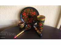 Lacquer painting set from Russia 5 parts