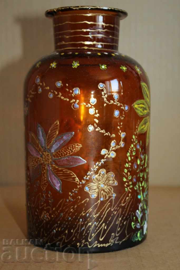 100 YEARS MANUALLY DRAWING BIG BURKAN VASE BOTTLE MORE with price 25.00 BGN | € 12.78