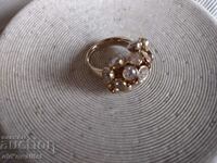 Дизайнерски сребърен пръстен с много камъчета