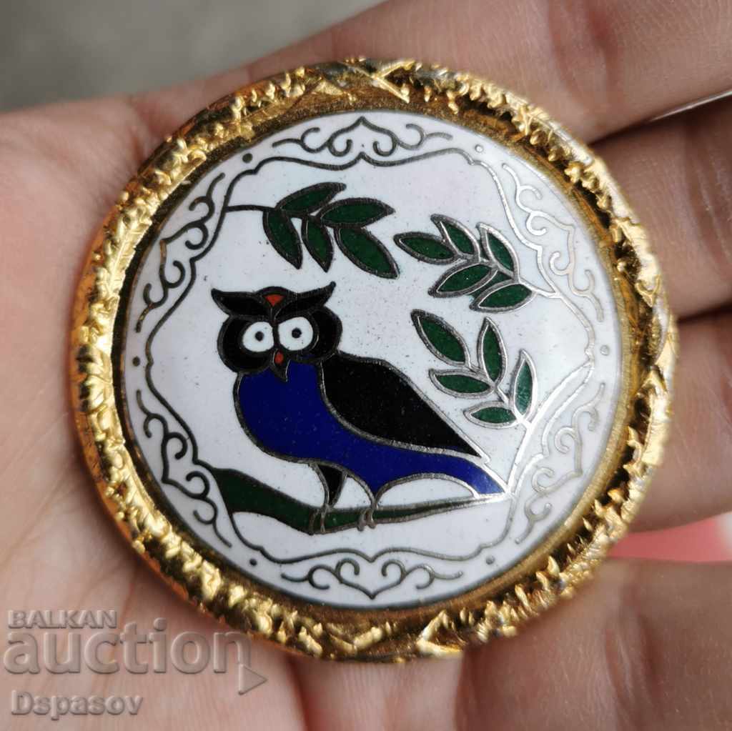 Brooch with an Email Owl Owl
