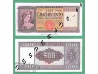 (¯`'•.¸(reproducere) ITALIA 500 lire 1961 UNC¸.•'´¯)