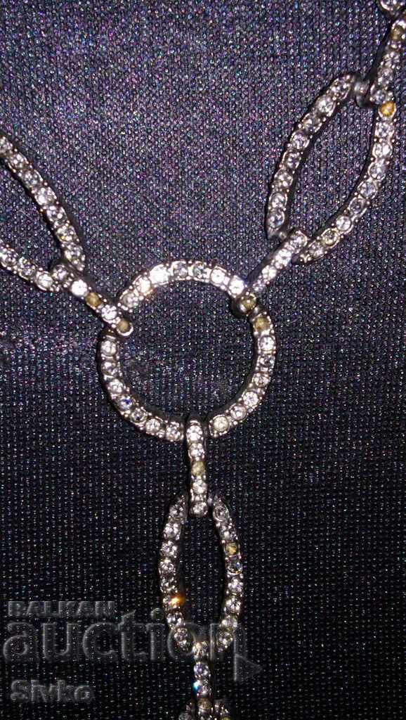 Auction Necklace flower metal rhinestones Auction Necklace flower metal rhinestones