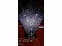 Necklace flower metal rhinestones