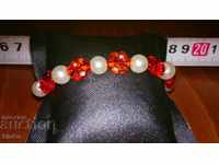 Bracelet flowers pearls