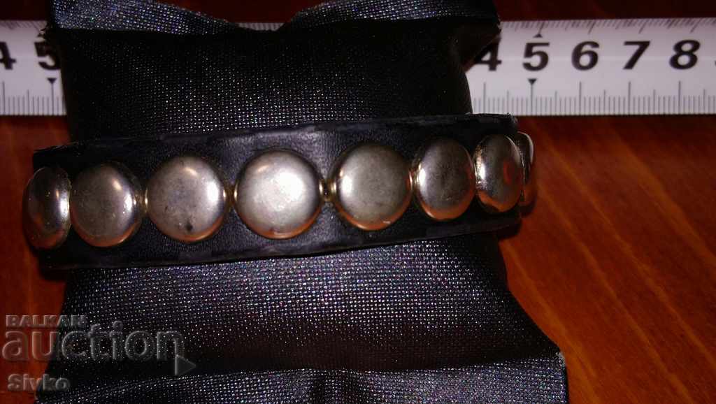 Bracelet Rock Metal Leather