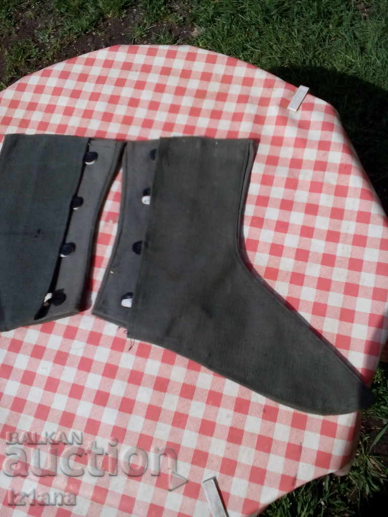 Auction  Old tarpaulins, socks