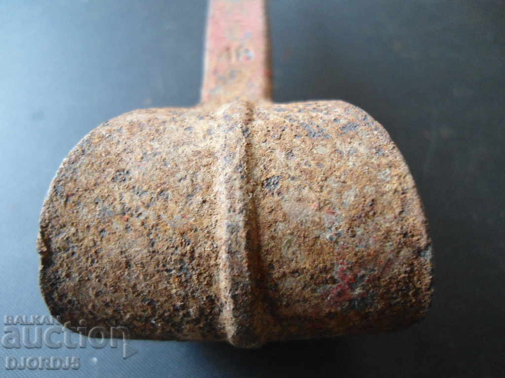 Old drill bit, mattock, numbered - 7 Old drill bit, mattock, numbered - 7