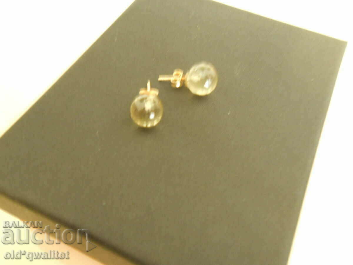 Silver EARRINGS with gilding and Citrine / Citrine with price 97.00 BGN | € 49.60 Silver EARRINGS with gilding and Citrine / Citrine with price 97.00 BGN | € 49.60