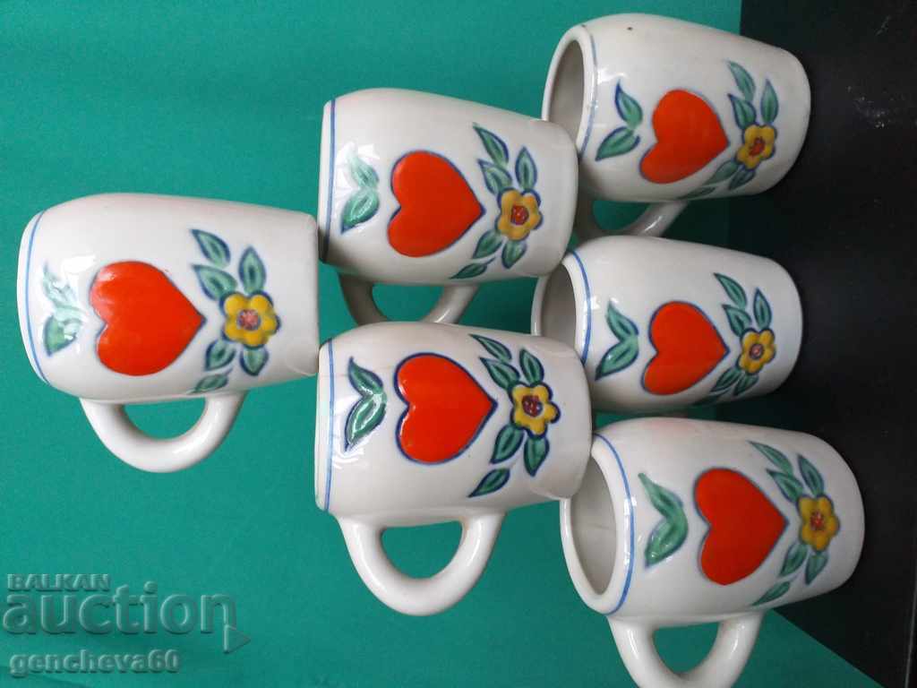 Ретро миниатюри-порцеланови халби,сърце - 7 Ретро миниатюри-порцеланови халби,сърце - 7