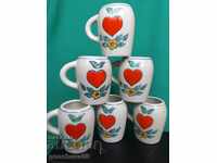 Retro miniatures - porcelain mugs, heart