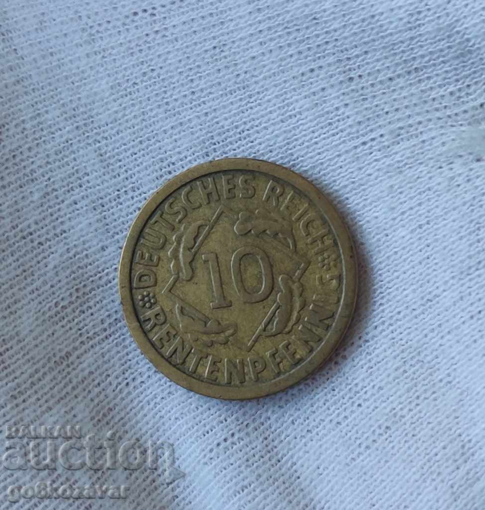 Германия 10 пфенига 1924г