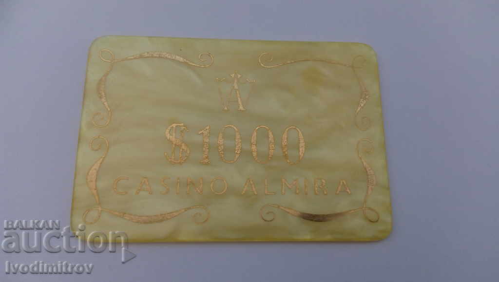 Token from Casino ALMIRA $ 1000