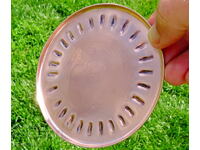 Μεταλλικό πιάτο, σουπλά για φλιτζάνι, καθαρός κόκκινος χαλκός