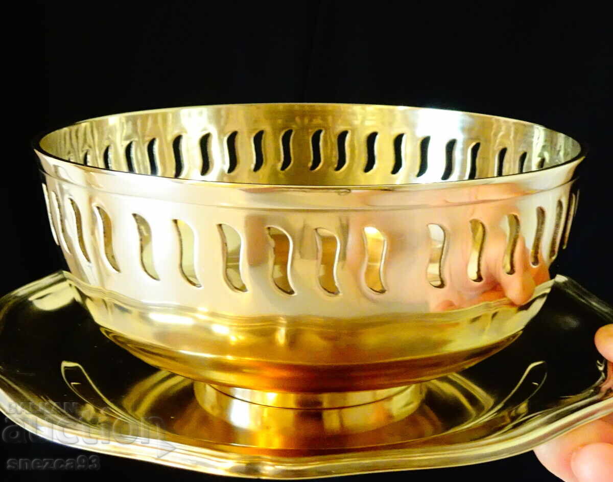 Massive bronze salad bowl, bowl, fruit bowl Massive bronze salad bowl, bowl, fruit bowl