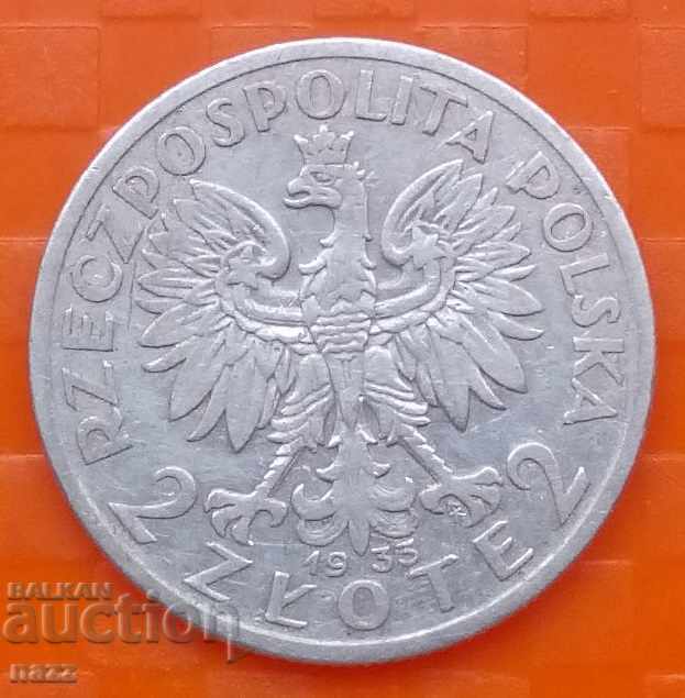 Polonia 2 PLN 1933 de argint