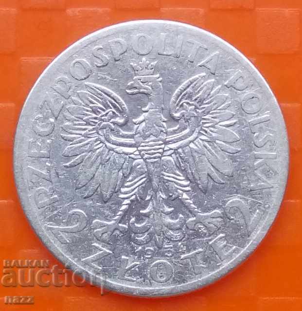 Poland 2 zlotys 1934 / rare year
