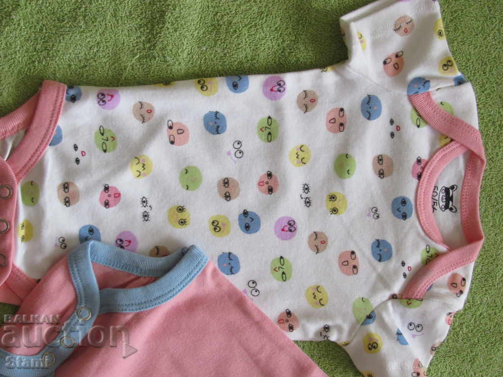 Set of three baby bodysuits for a girl size 50/56, new with price 10.00 BGN | € 5.11