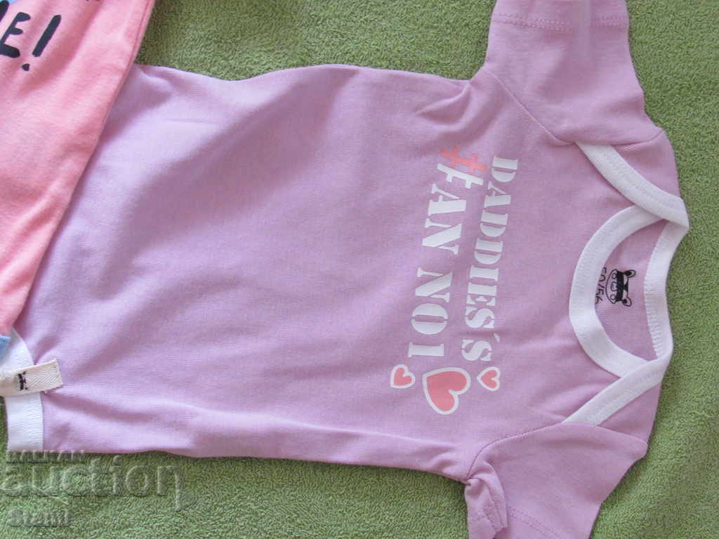 Delivery of Set of three baby bodysuits for a girl size 50/56, new