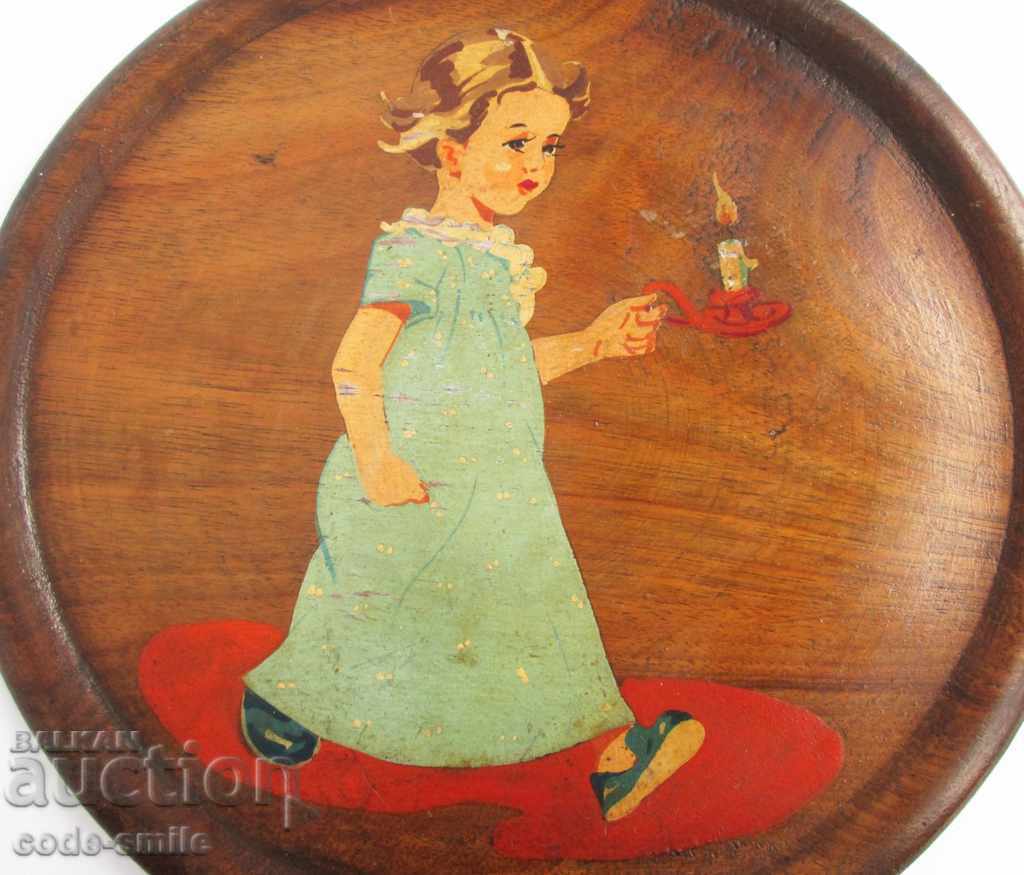 Old painting, drawing, children's motif, oil on wooden plate with price 100.00 BGN | € 51.13 Old painting, drawing, children's motif, oil on wooden plate with price 100.00 BGN | € 51.13