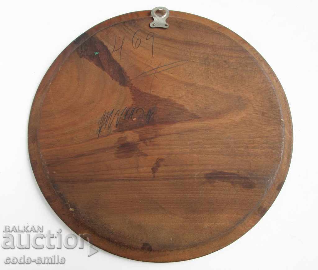 Old painting, drawing, children's motif, oil on wooden plate - 5 Old painting, drawing, children's motif, oil on wooden plate - 5