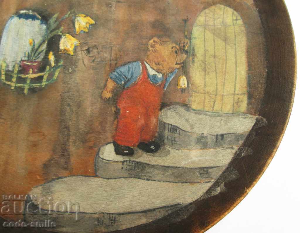 Delivery of Old children's painting oil painting wooden plate for wall Delivery of Old children's painting oil painting wooden plate for wall