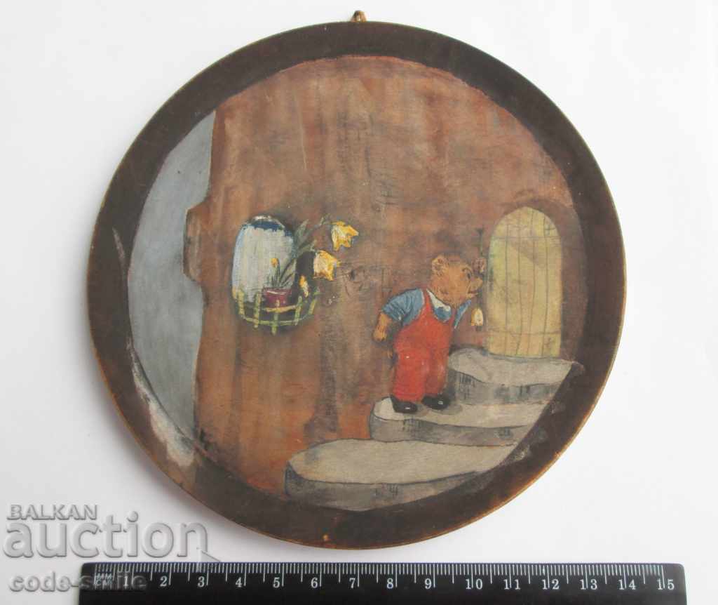 Old children's painting oil painting wooden plate for wall - 6 Old children's painting oil painting wooden plate for wall - 6