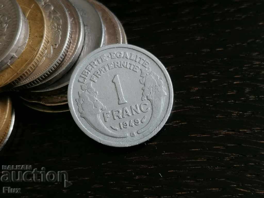 Monet - Γαλλία - 1 φράγκο | 1949; σειρά Β
