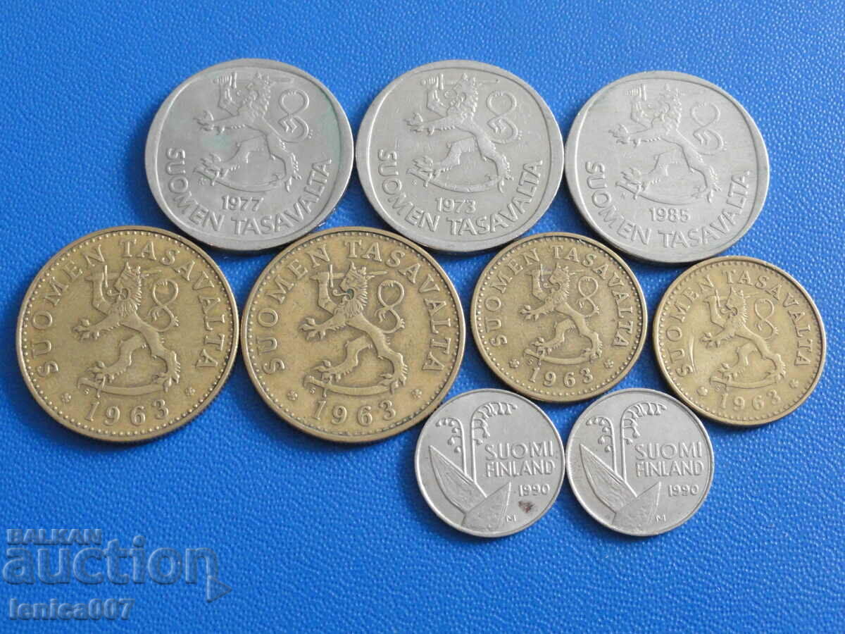 Finland - Coins (9 pieces) with price 7.80 BGN | € 3.99 Finland - Coins (9 pieces) with price 7.80 BGN | € 3.99