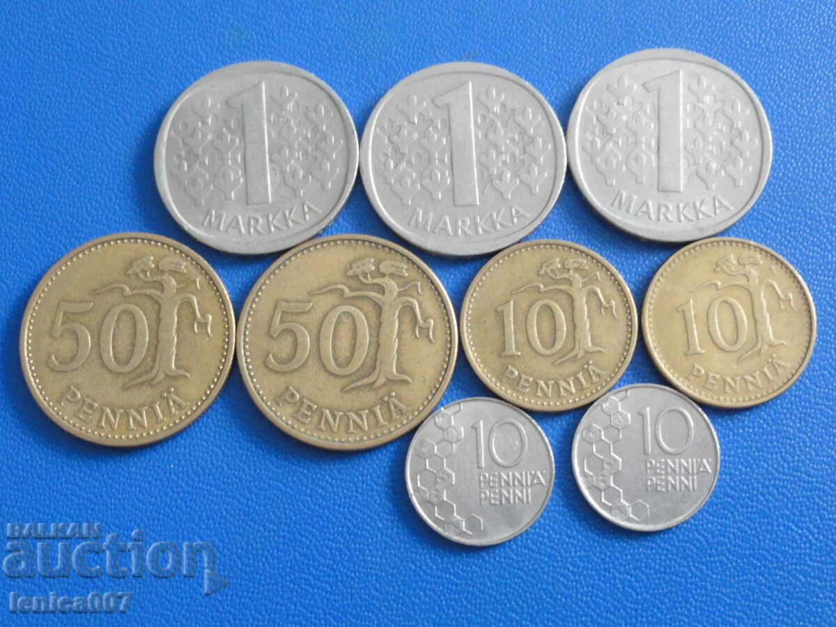 Finland - Coins (9 pieces) - 5 Finland - Coins (9 pieces) - 5