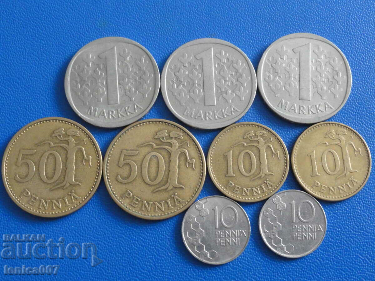 Φινλανδία - Νομίσματα (9 τεμάχια)